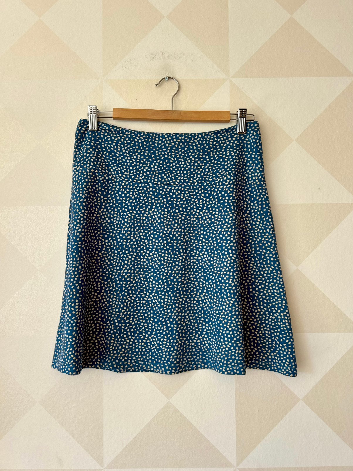 King Louie Border Skirt blauw wit stip M/38 zgan, Maat 38/40 (M), Blauw, Ophalen of Verzenden, Zo goed als nieuw