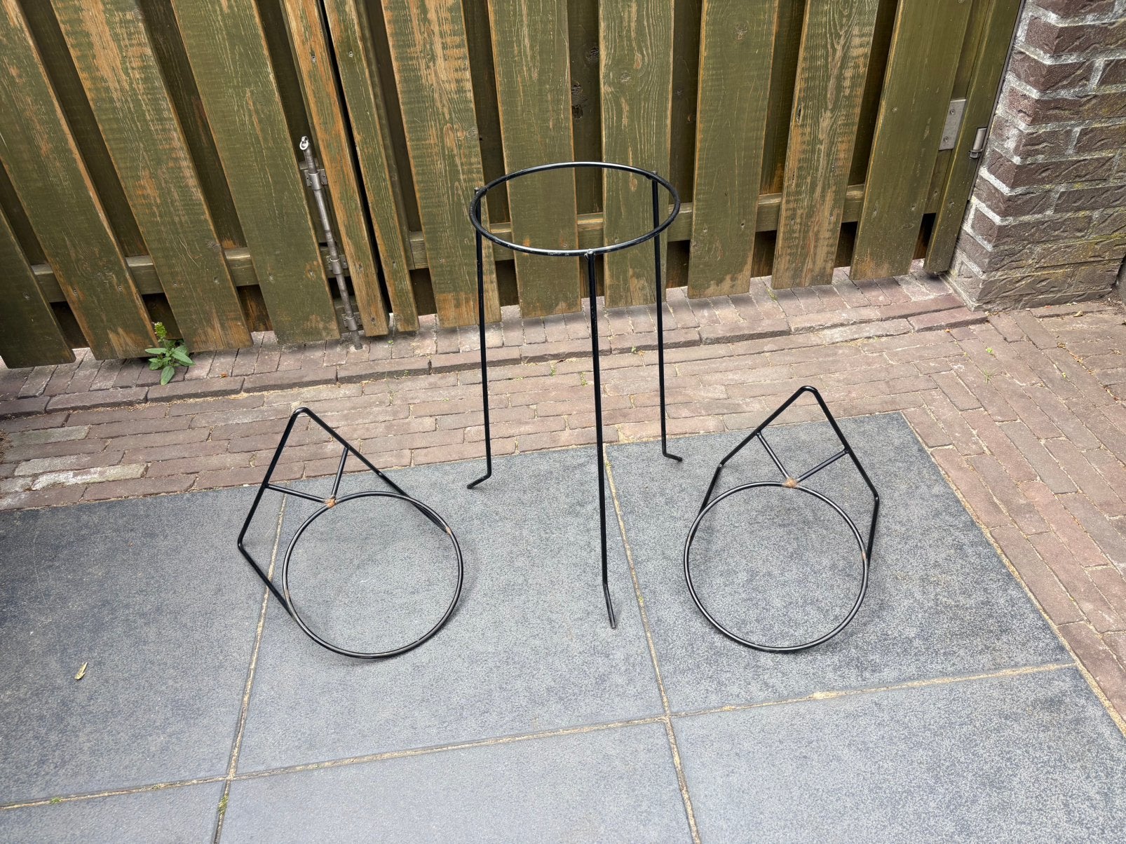 Bloempot hanger en staander set van 3, Ophalen, Gebruikt, Rond, Balkon