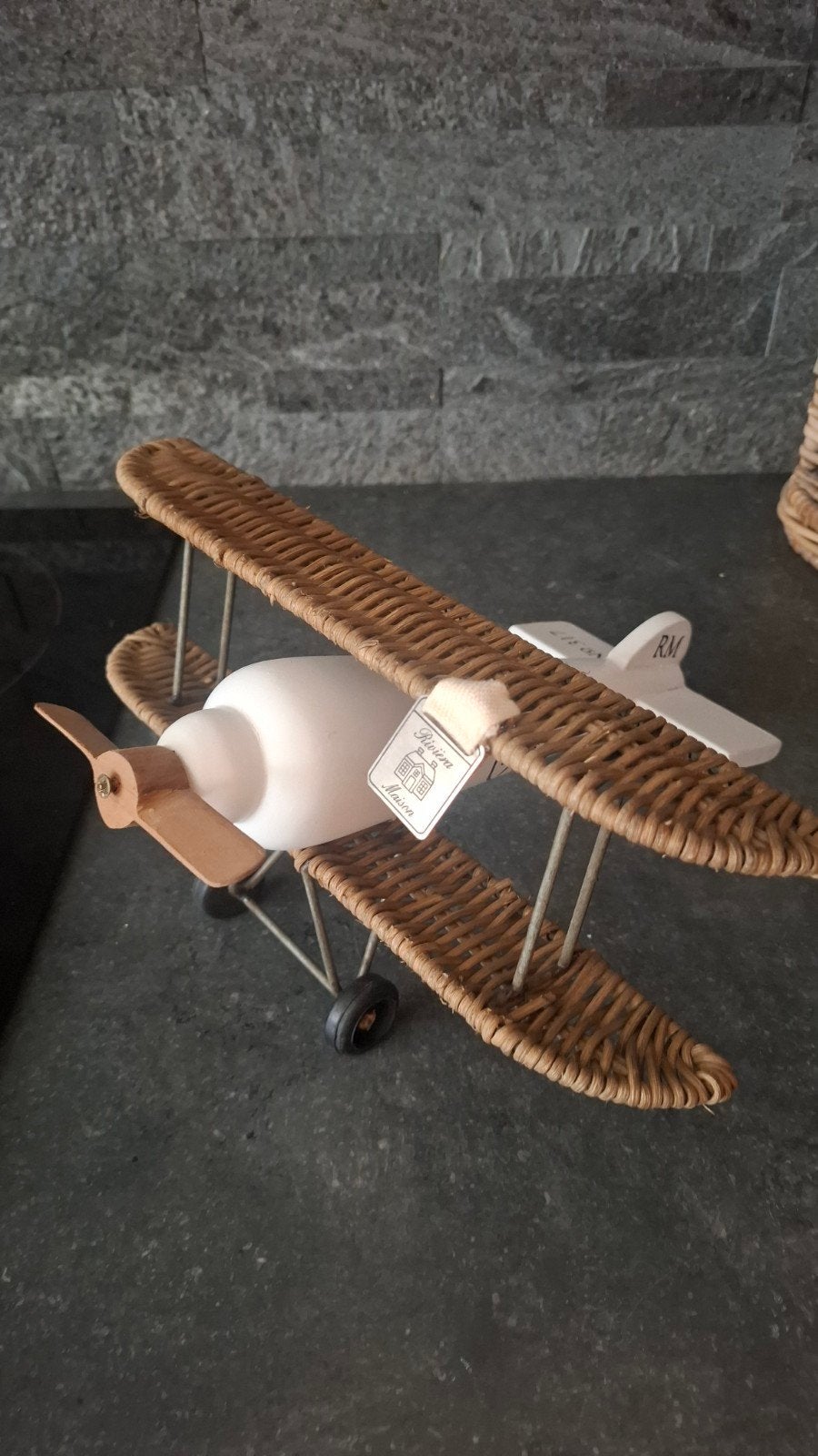 Decoratief Vliegtuigje van Rotan - Riviera Maison Stijl, Hobby en Vrije tijd, Overige merken, Ophalen of Verzenden, Zo goed als nieuw