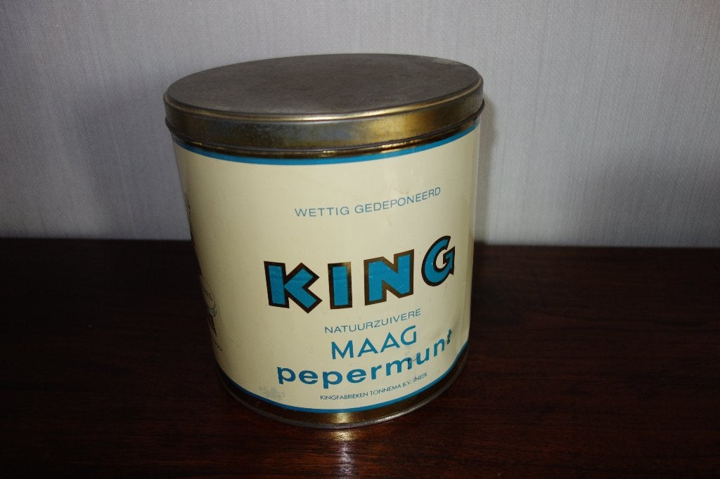 Blik King Pepermunt, Verzamelen, Blikken, Ophalen of Verzenden, Gebruikt, Overige