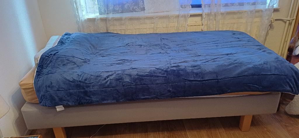 Eenpersoons boxspring, Ophalen, 90 cm, Eenpersoons, Zo goed als nieuw