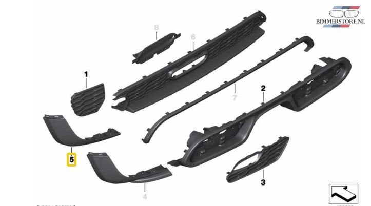 Achterbumper links deel onderkant JCW Mini F55 F56 F57 51127, -, Nieuw, Ophalen of Verzenden, Mini