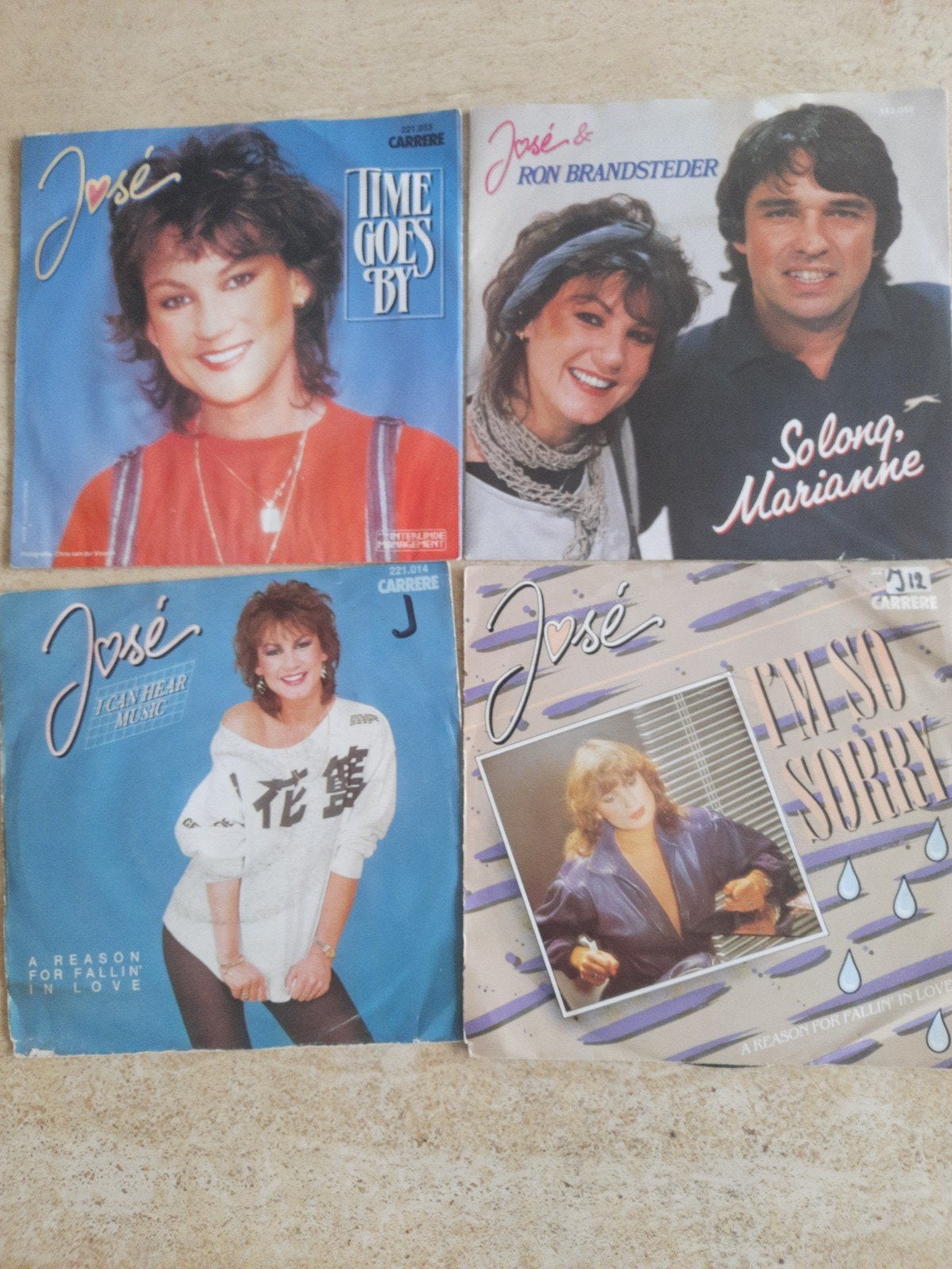 8x vinyl singels van Jose en 1x LUV, Ophalen of Verzenden, Zo goed als nieuw, Overige formaten