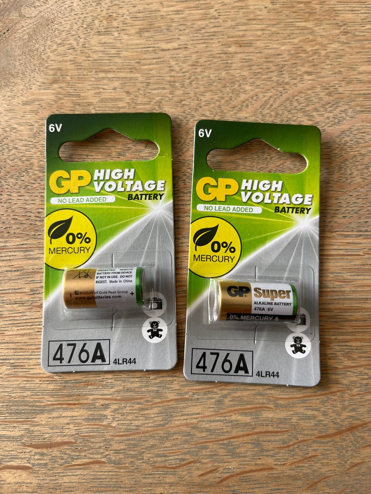 GP High Voltage 476A 6V Alkaline Batterijen (2 stuks), Ophalen, Nieuw