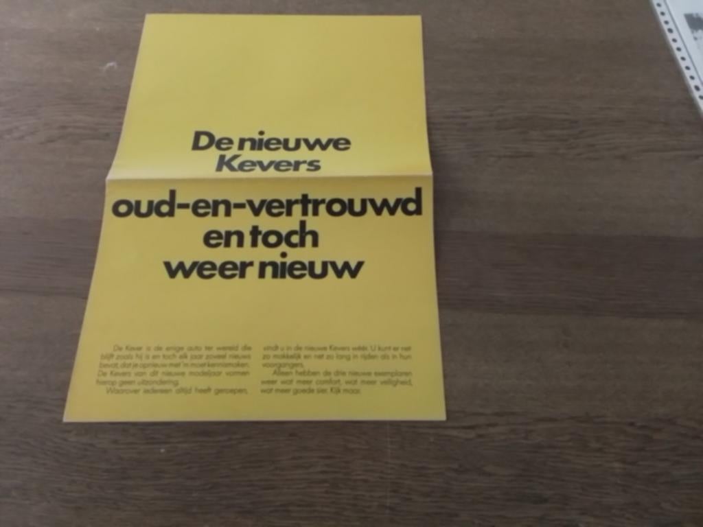 Folder Volkswagen Kever 1975 nl, Ophalen of Verzenden, Zo goed als nieuw, Volkswagen
