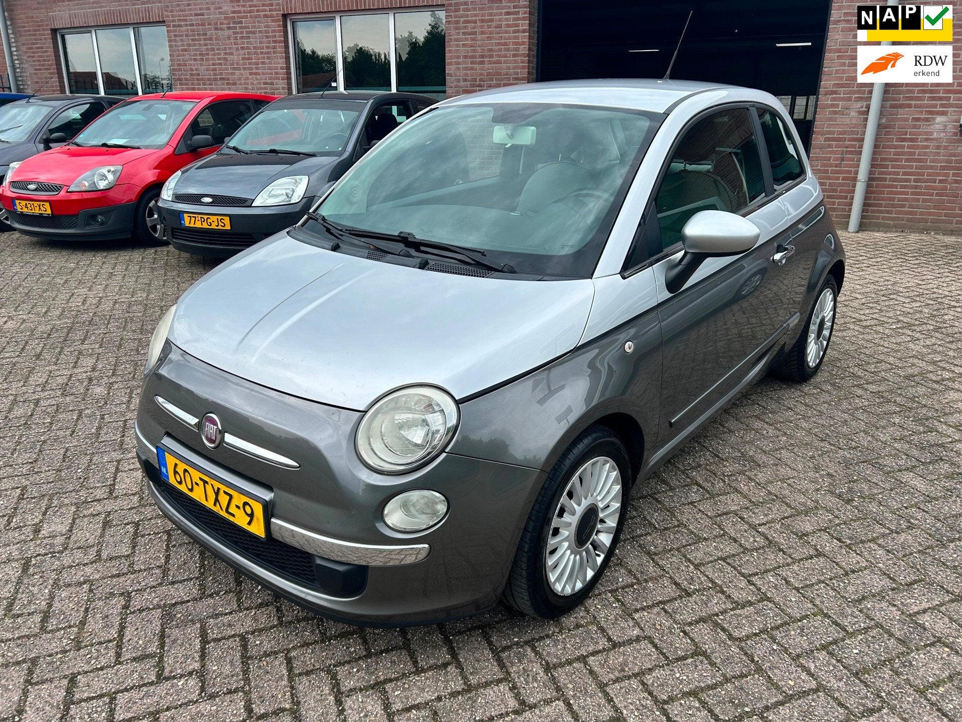 Fiat 500 1.2 Bicolore // Airco // APK 9-11-2026, Auto's, Euro 5, Gebruikt, 1242 cc, 4 cilinders