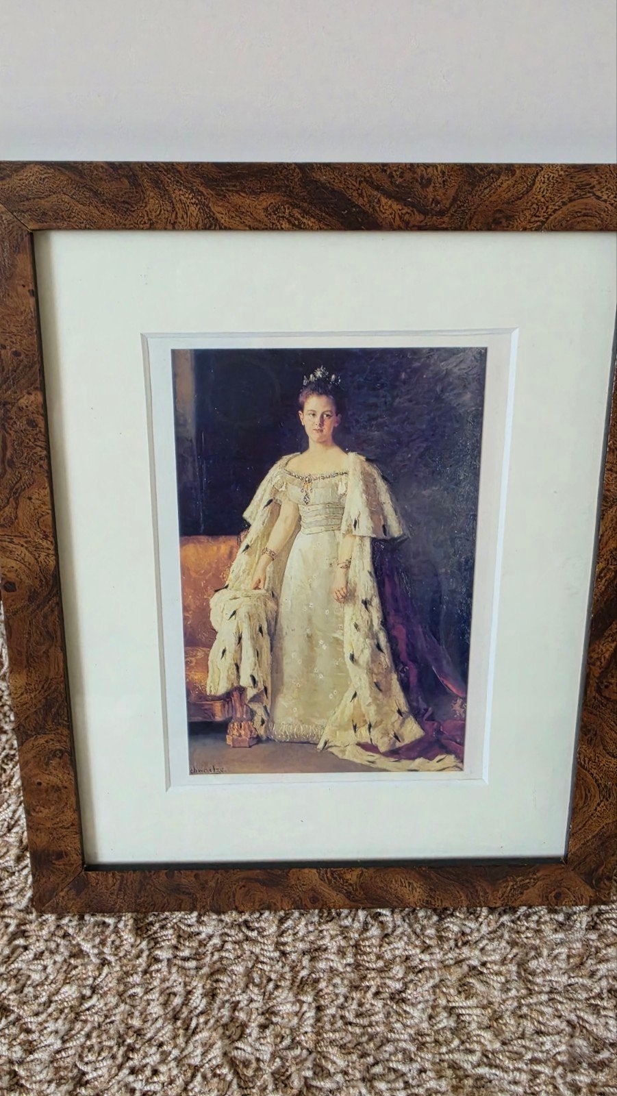 inhuldigingsportret van Koningin Wilhelmina, Antiek en Kunst, Portret of Personen, Ophalen of Verzenden, Klassiek, Print