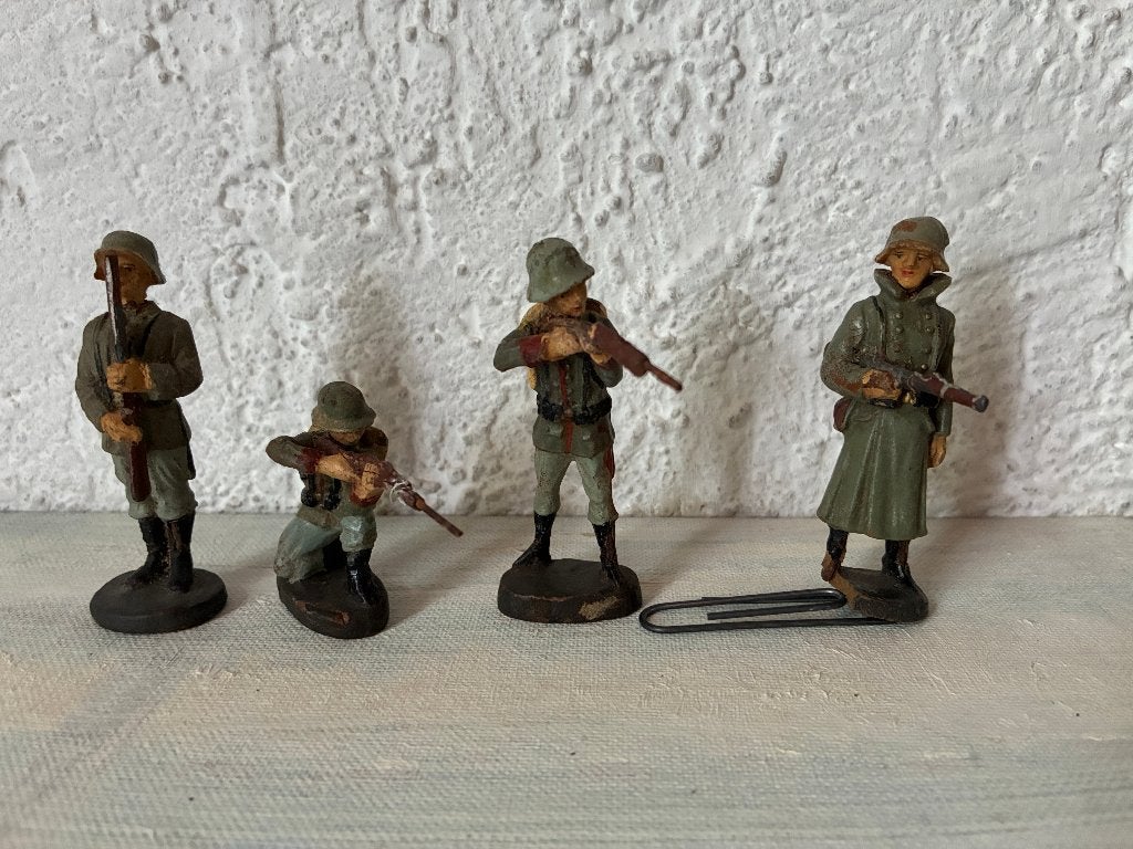 Vintage antiek Elastolin soldaat soldaten, Ophalen of Verzenden