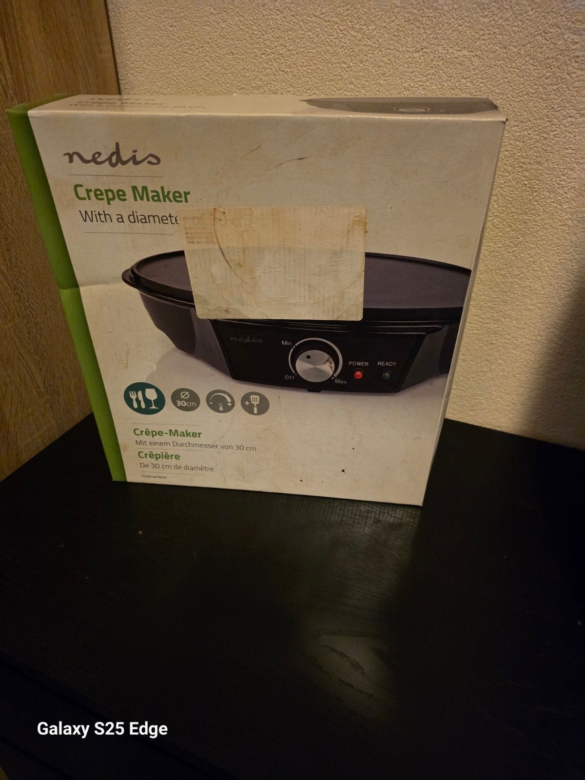 Nedis Crêpe Maker - 30 cm diameter, Overige typen, Ophalen, Nieuw, Overige merken
