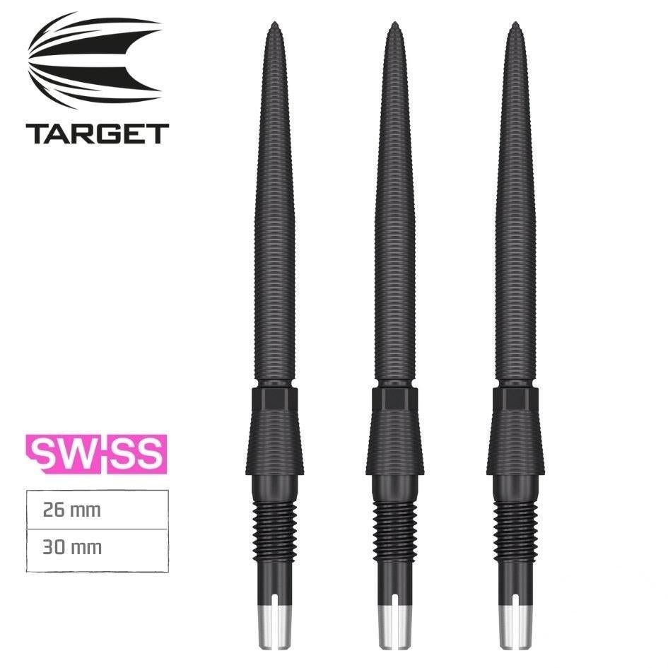 Target Swiss Points (SP) Storm Black NANO 26mm & Smooth 30mm, Ophalen of Verzenden, Nieuw, Pijlen