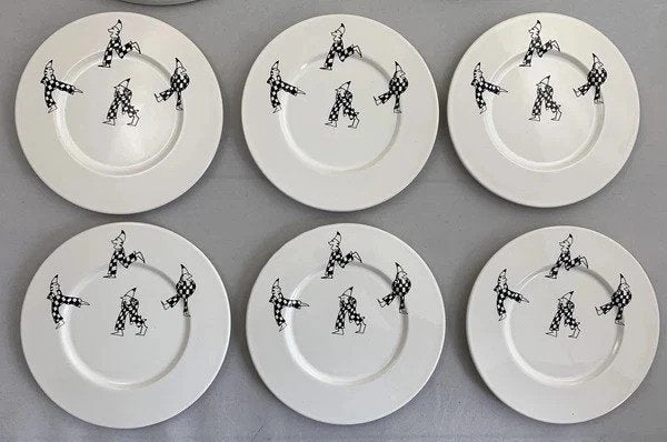 Birgit Stigter Ikea 1999 taartbord serveerbord met bordjes, Verzenden
