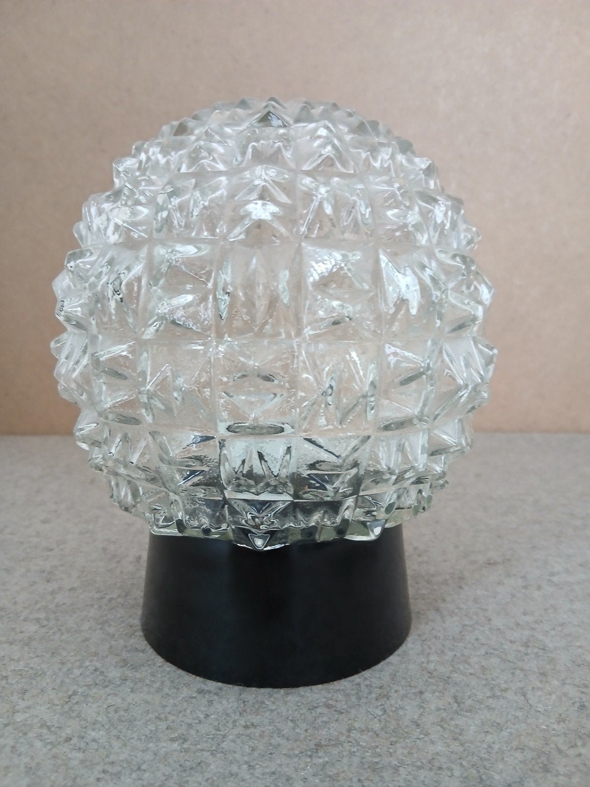 vintage plafondlamp, plafonnière RZB, Ophalen of Verzenden, Zo goed als nieuw, Glas
