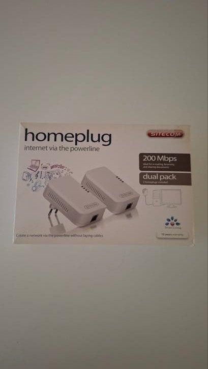 Sitecom Homeplug 200 Mbps Dual Pack - Internet via Powerline, Ophalen, Zo goed als nieuw, Router, Sitecom