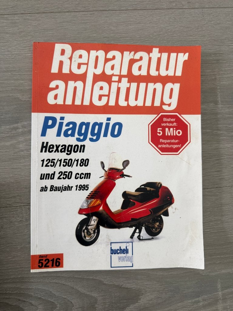 Reparatiehandboek Piaggio Hexagon 125-250, Ophalen of Verzenden, Gebruikt