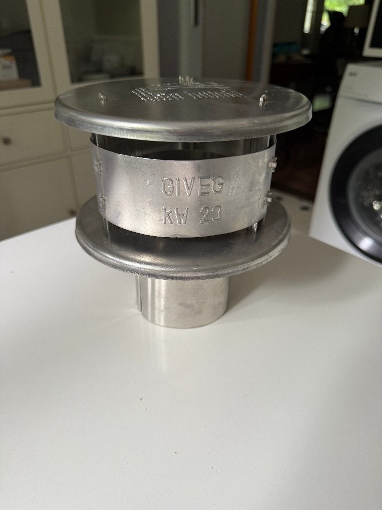 "Tregakap Aluminium rond 100 mm", Doe-het-zelf en Verbouw, Buizen en Afvoer, Ophalen of Verzenden, Minder dan 2 meter, 80 mm of meer