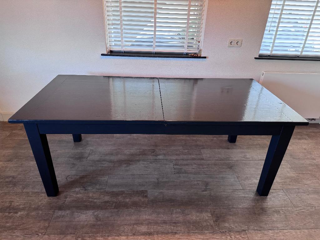 Lange uitschuifbare houten teak tafel voor slechts 120 euro., Ophalen, Teakhout, 200 cm of meer, 50 tot 100 cm