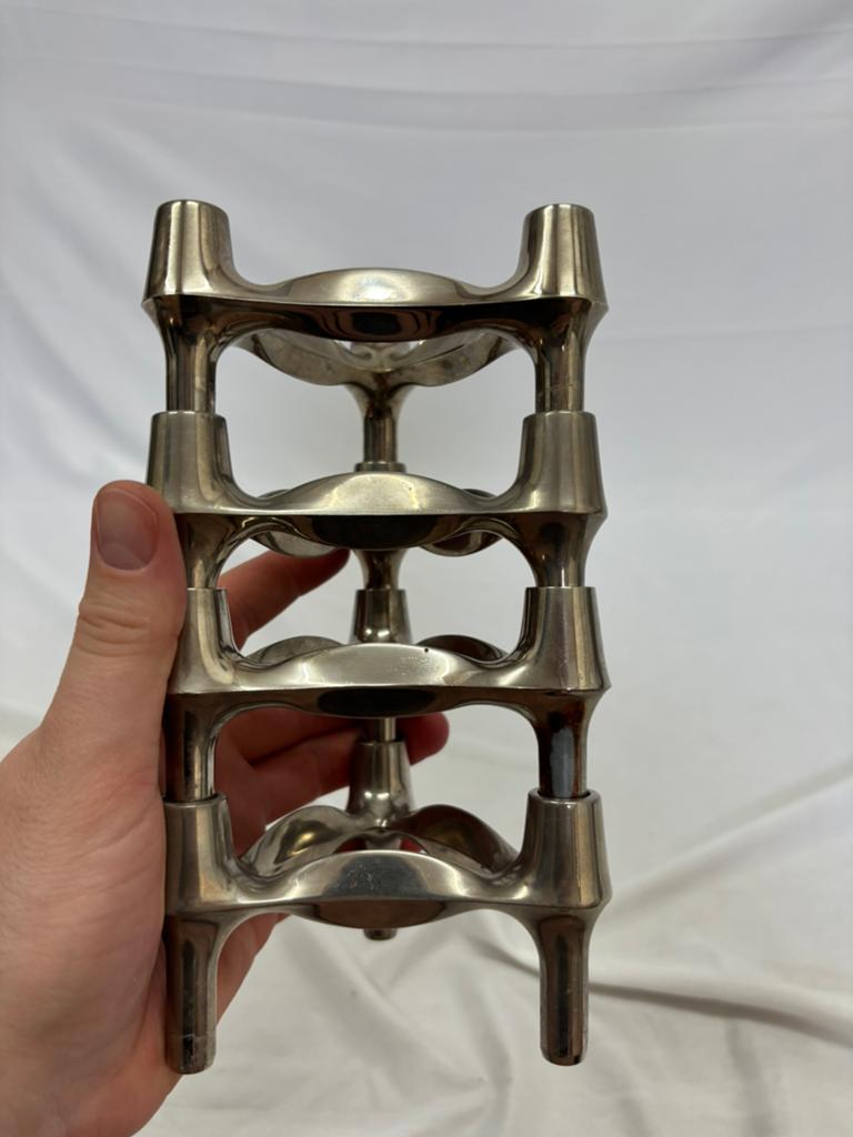 Stoff Nagel BMF vintage modulaire kandelaren set van 4 stuks, Huis en Inrichting, Ophalen of Verzenden, Gebruikt, Overige materialen
