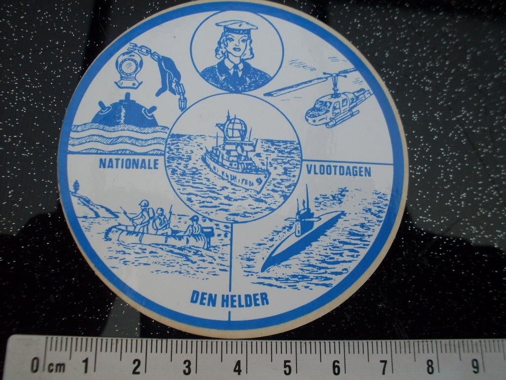 sticker nationale vlootdagen den helder delfs blauw achtig, Verzenden, Zo goed als nieuw, Bedrijf of Vereniging