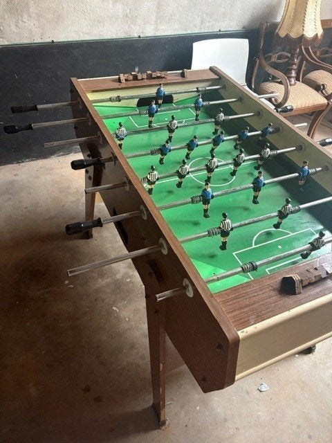 Vintage Tafelvoetbalspel, Een of twee spelers, Ophalen, Gebruikt