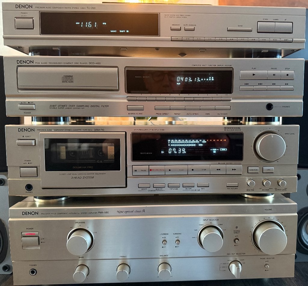 Complete Denon Hifi Set - Tuner, CD, Cassette, Versterker, Ophalen, Gebruikt, Denon, Losse componenten