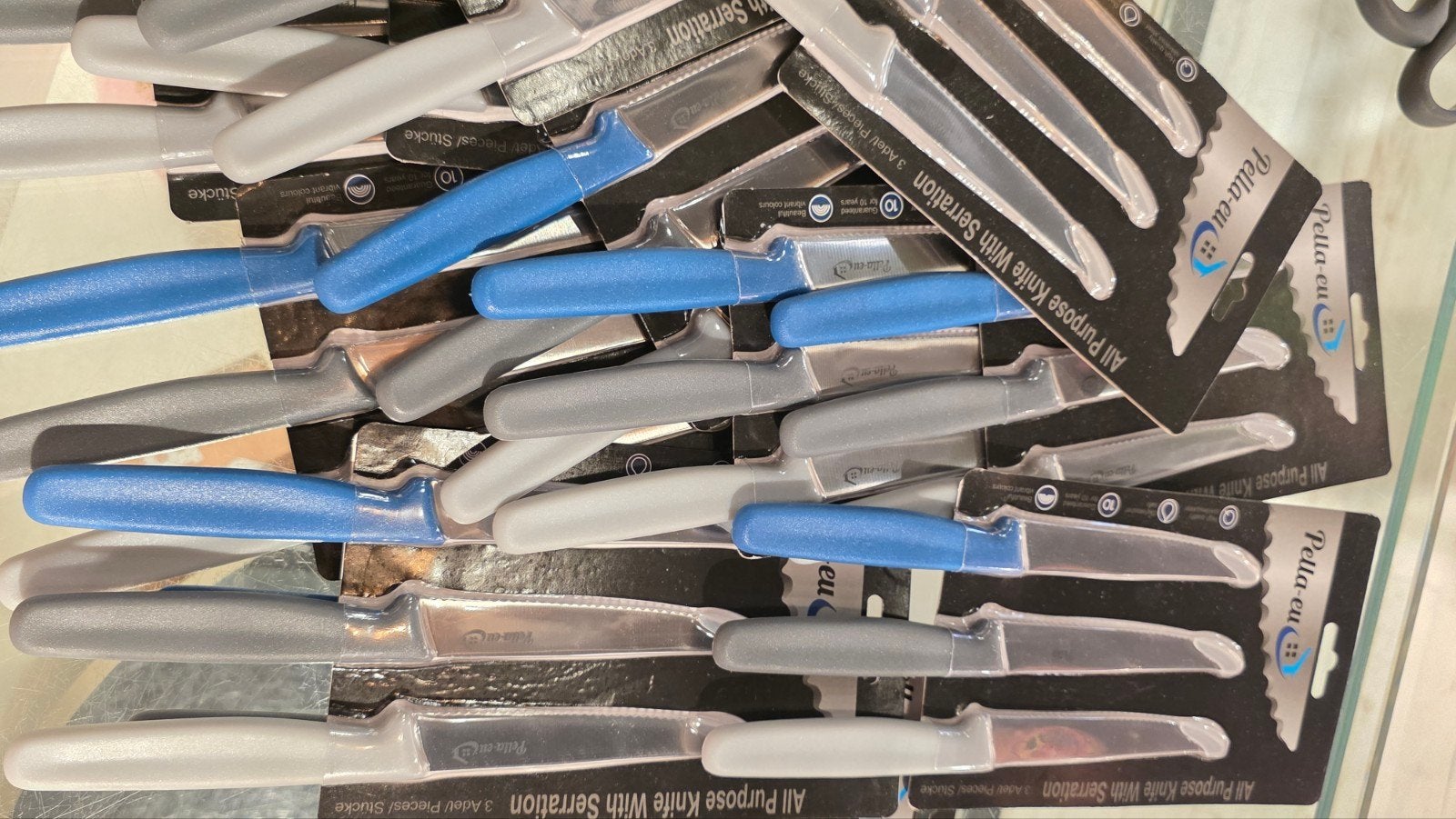 Restpartij messen: 3000 pakken all-purpose messen (3 stuks), Huis en Inrichting, Ophalen, Los bestek, Nieuw, Rvs of Chroom