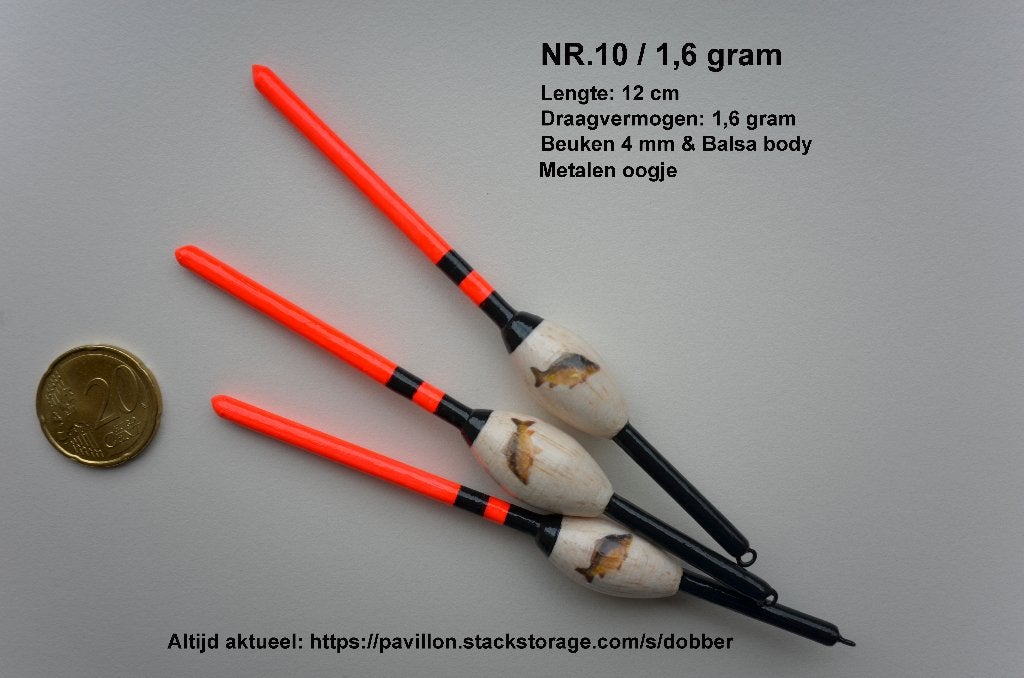 KARPERDOBBER HANDBUILT NR. 10 / 1,6 gram, Ophalen of Verzenden, Nieuw, Dobber of Lood