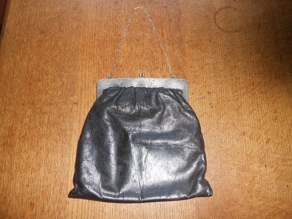 Antieke zilveren beugeltas, Ophalen of Verzenden, Zilver