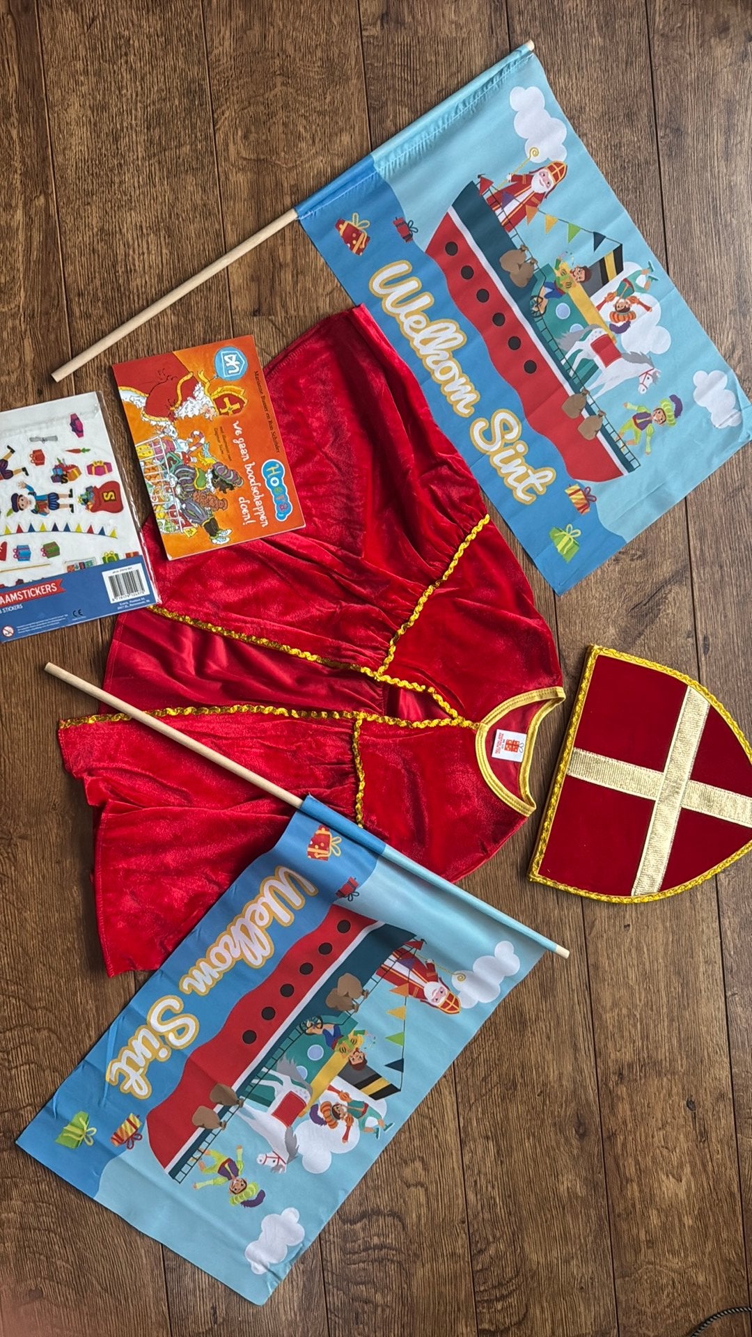 Sinterklaas verkleed cape & Mijter, Ophalen of Verzenden, Zo goed als nieuw