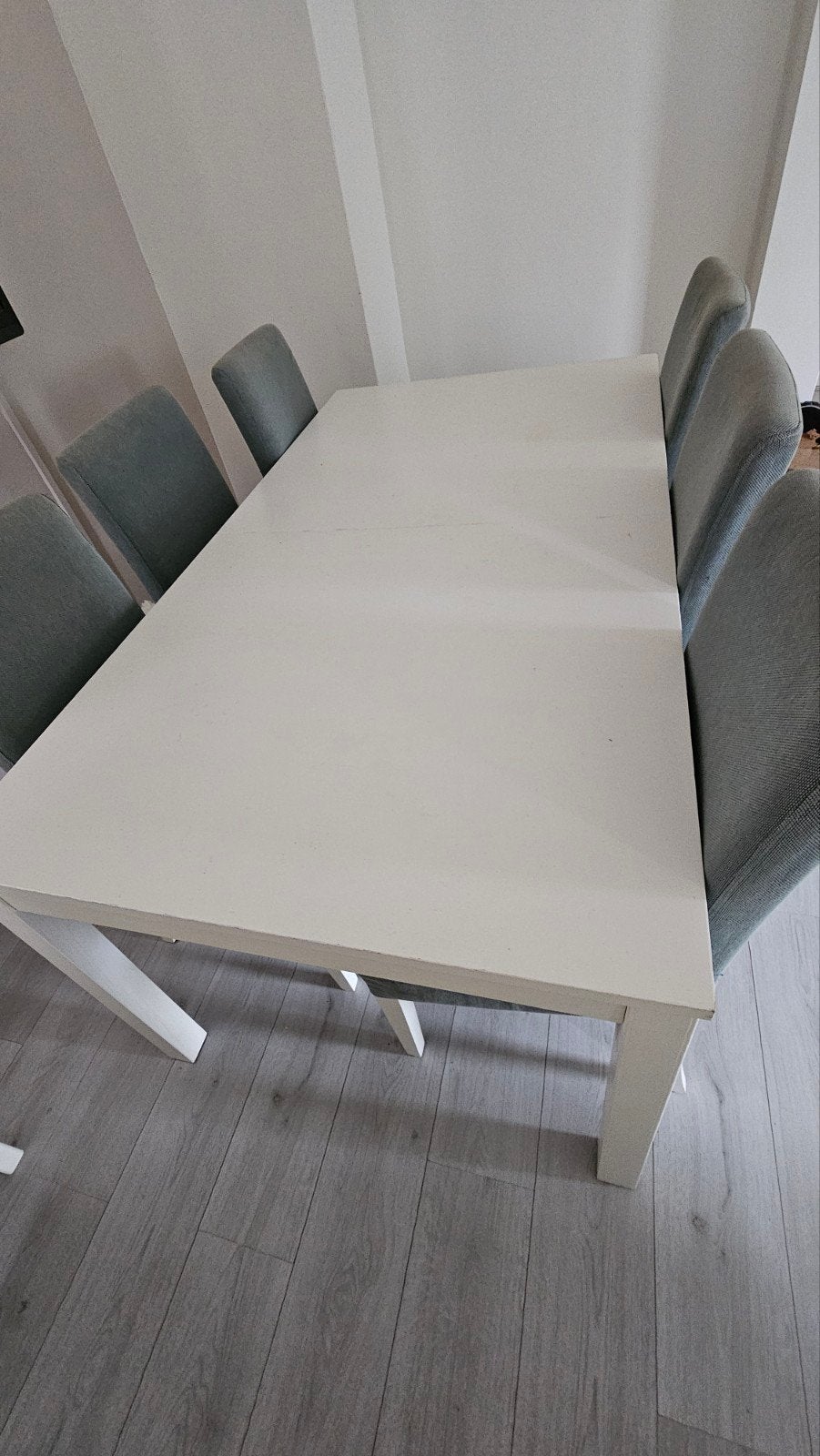 IKEA Bjursta eettafel + 6 stoelen, Ophalen, Gebruikt, 200 cm of meer, 50 tot 100 cm