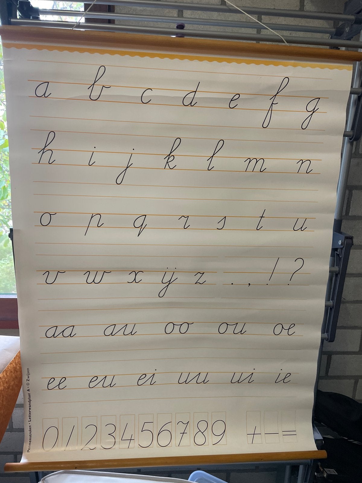 Vintage Letterwandplaat A-Z Zwijsen - Pennenstreken, Ophalen of Verzenden, Overige thema's
