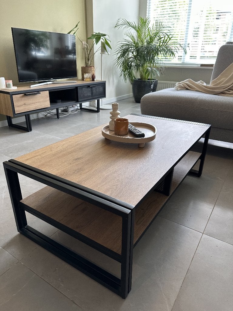 Salontafel + TV meubel van Henders & Hazel, Ophalen, 100 tot 150 cm, Zo goed als nieuw, Minder dan 100 cm