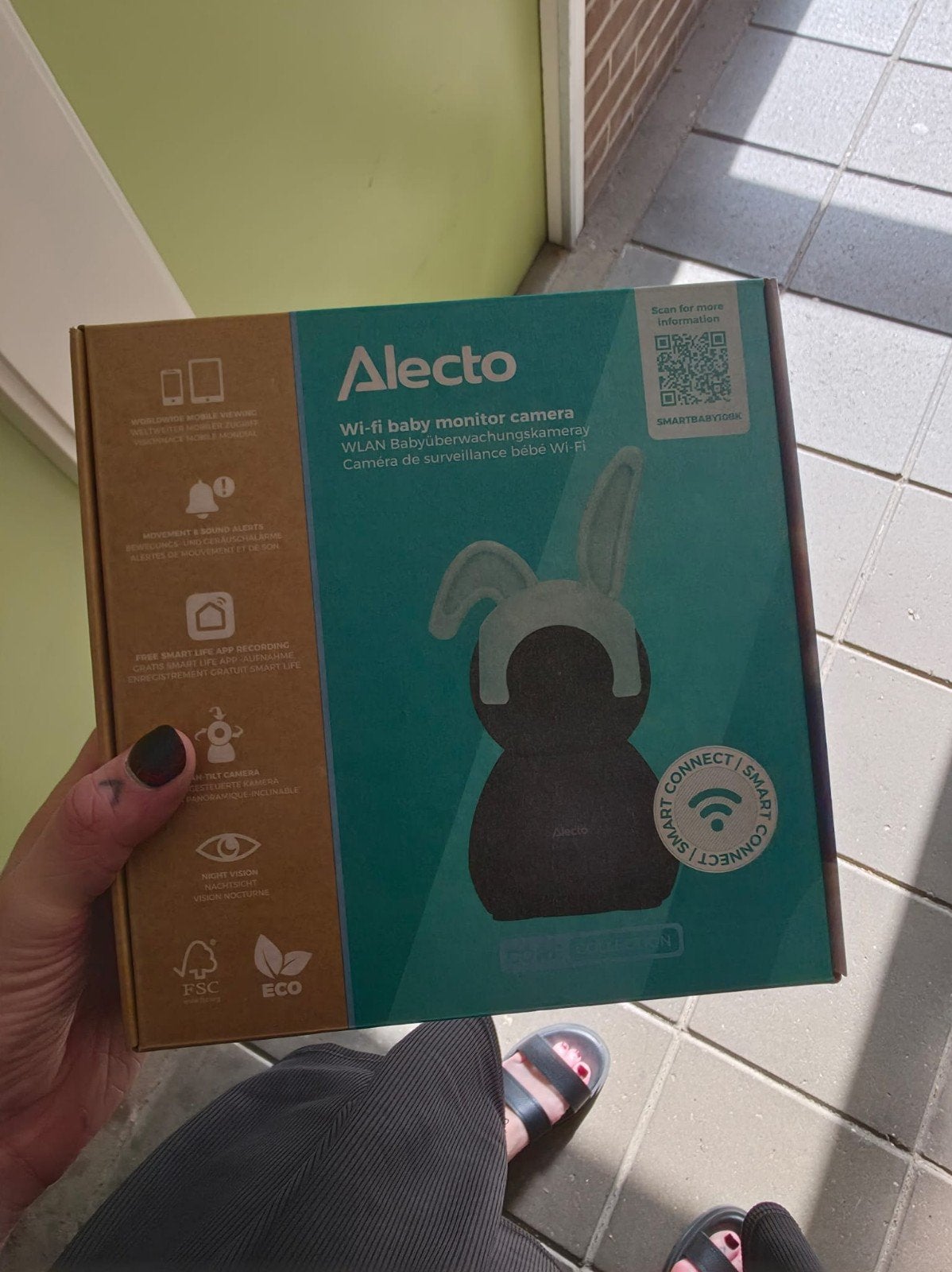 Alecto Wi-Fi Babyfoon Camera met Nachtzicht, Ophalen of Verzenden, Zo goed als nieuw, 250 meter of meer, Camera