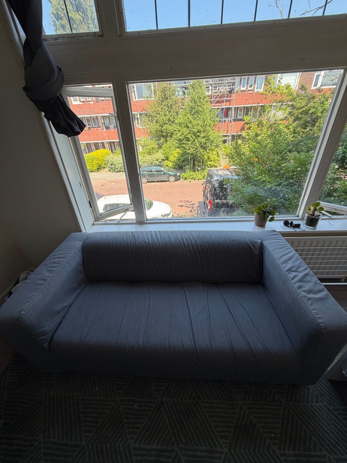 Comfortabele grijze KLIPPAN ikea bank, Ophalen, Gebruikt, 150 tot 200 cm, Tweepersoons