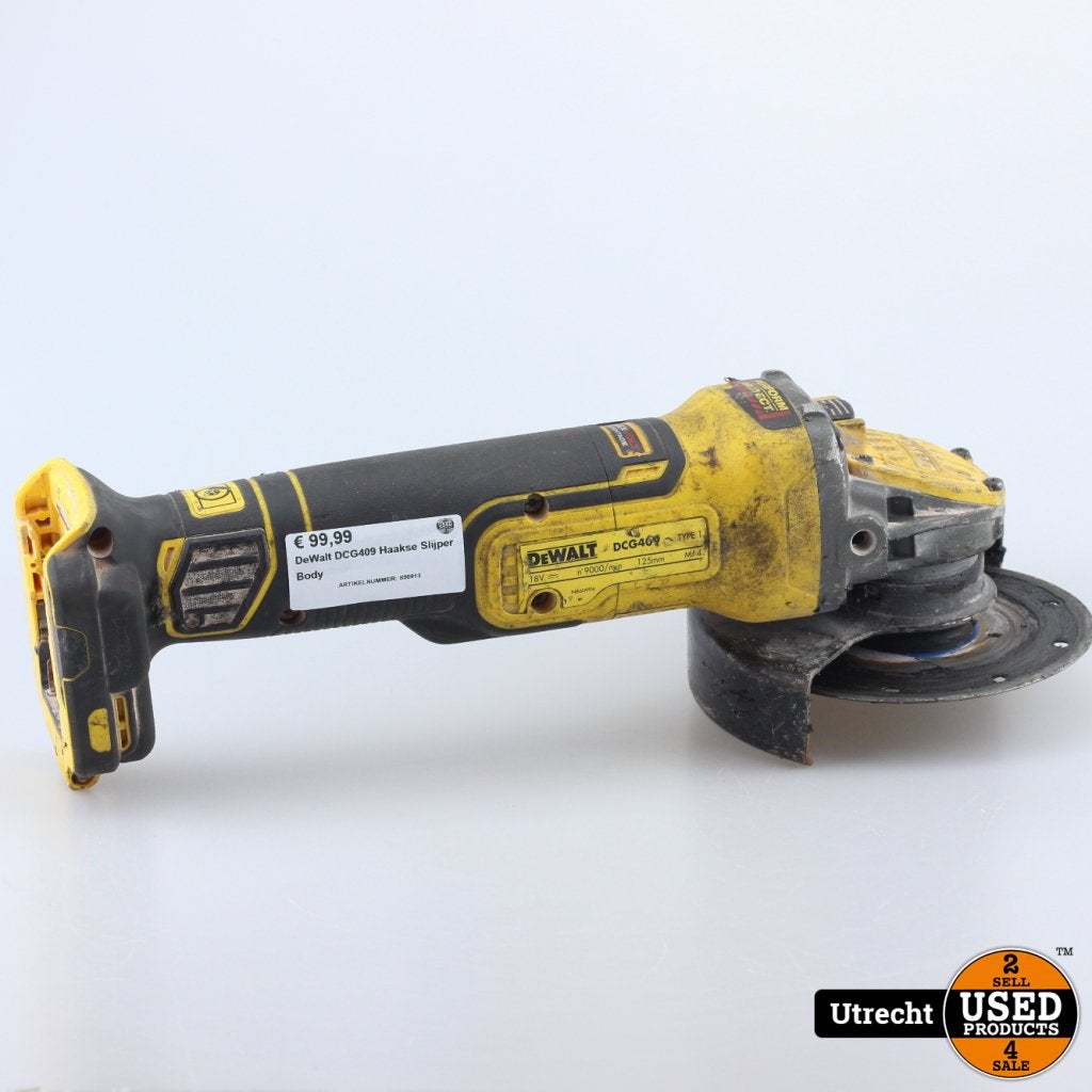 DeWalt DCG409 Haakse Slijper Body, Dewalt, Zo goed als nieuw, Support@dewalt.com, 701 E. Joppa Road
Towson, MD 21286
USA