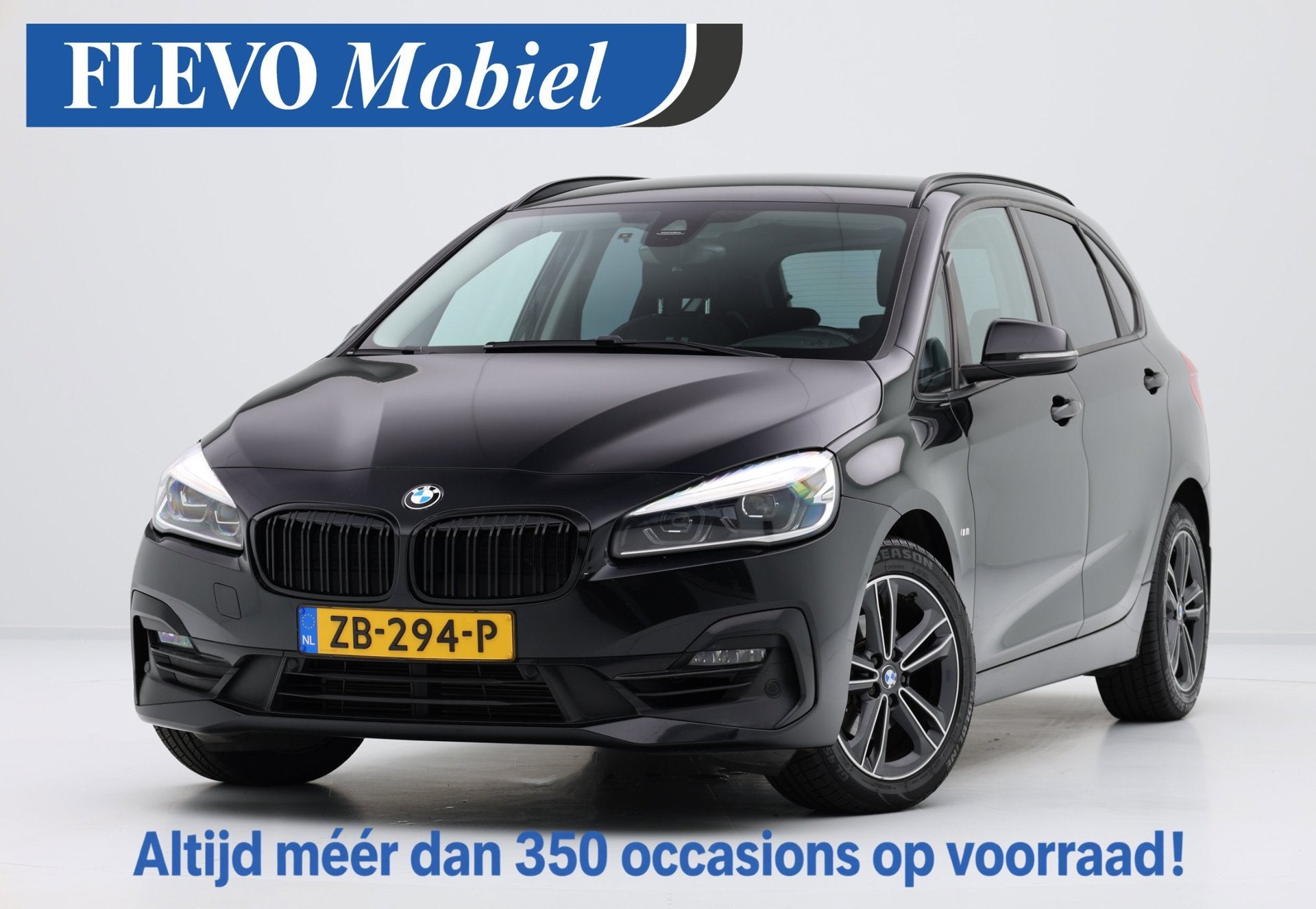 BMW 2-serie Active Tourer 218i Executive Cam|Clima|LED, Auto's, Dealer onderhouden, Gebruikt, Leder en Stof, Zwart