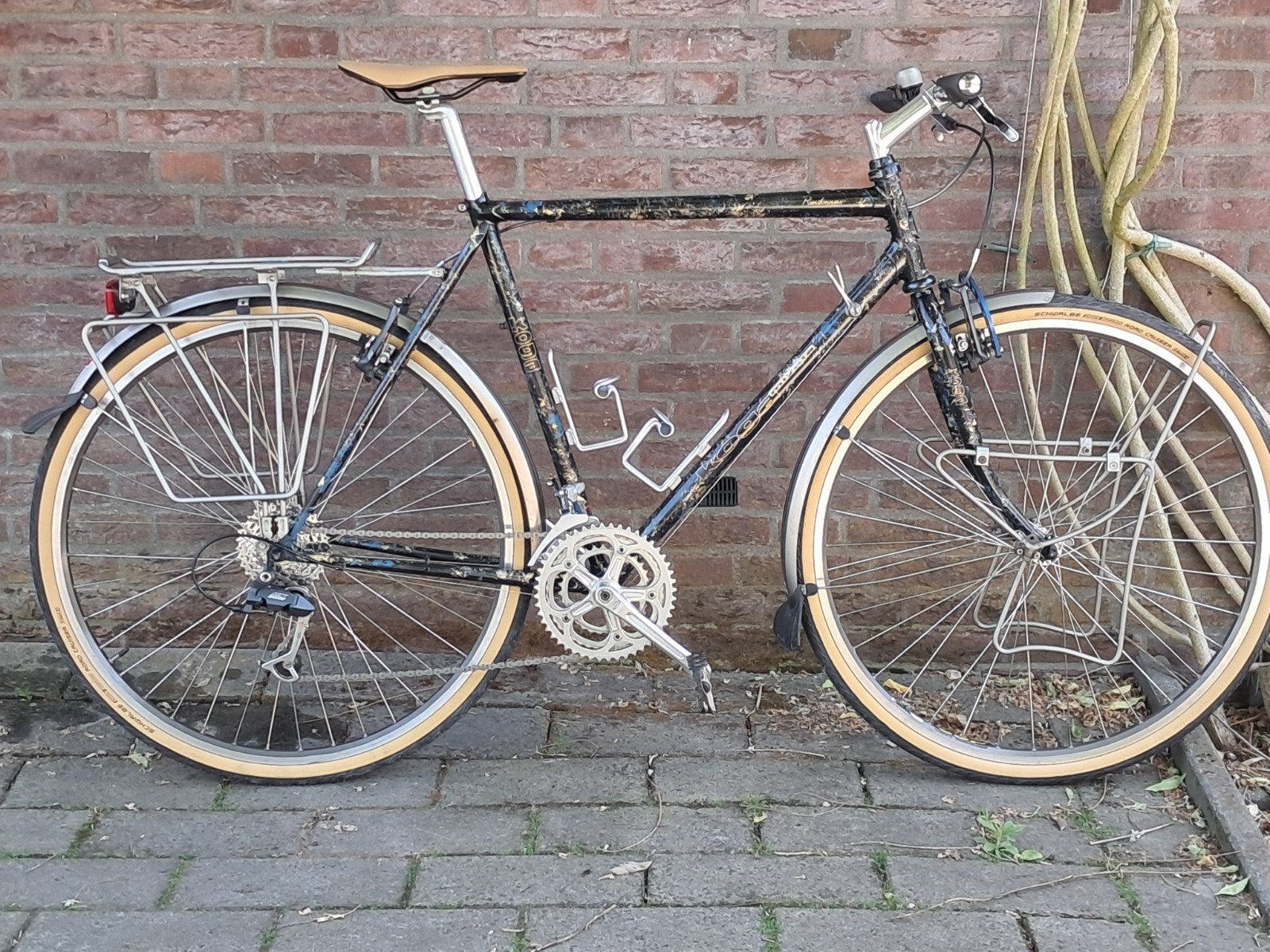 Retro Koga miyata randonneur 57 cm, Ophalen, 28 inch, Gebruikt, Velgrem