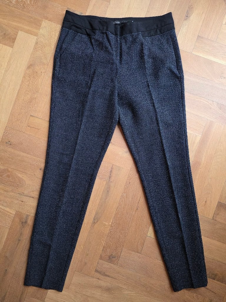 Zwart-grijze damespantalon - Corel - maat 40, Kleding | Dames, Zwart, Ophalen of Verzenden, Zo goed als nieuw, Lang