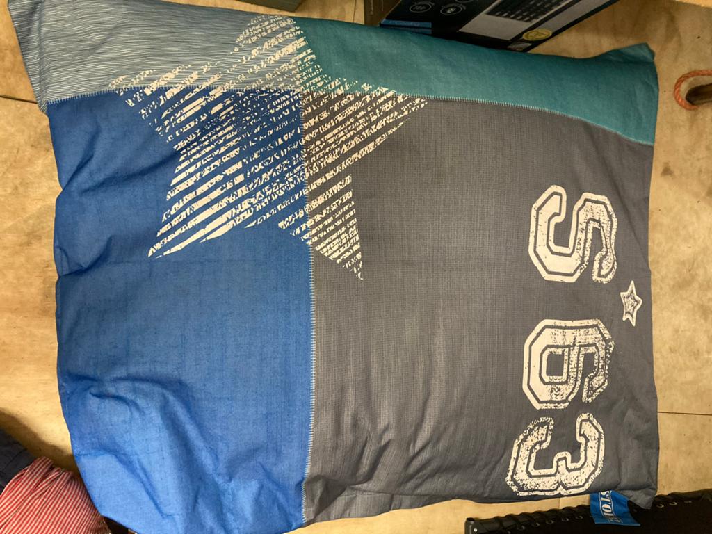 Stoere zitzak met extra vulling, Ophalen of Verzenden, Gebruikt, Blauw, Zitzak