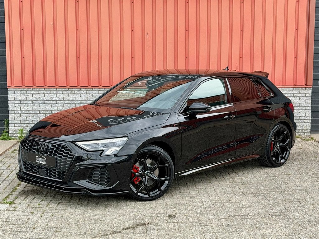 Audi A3 SPORTBACK 35 TFSI 3 x S-Line S3 Sfeer Lane ACC Carpl, Auto's, Audi, 4 cilinders, 150 pk, Leder en Stof, Zwart