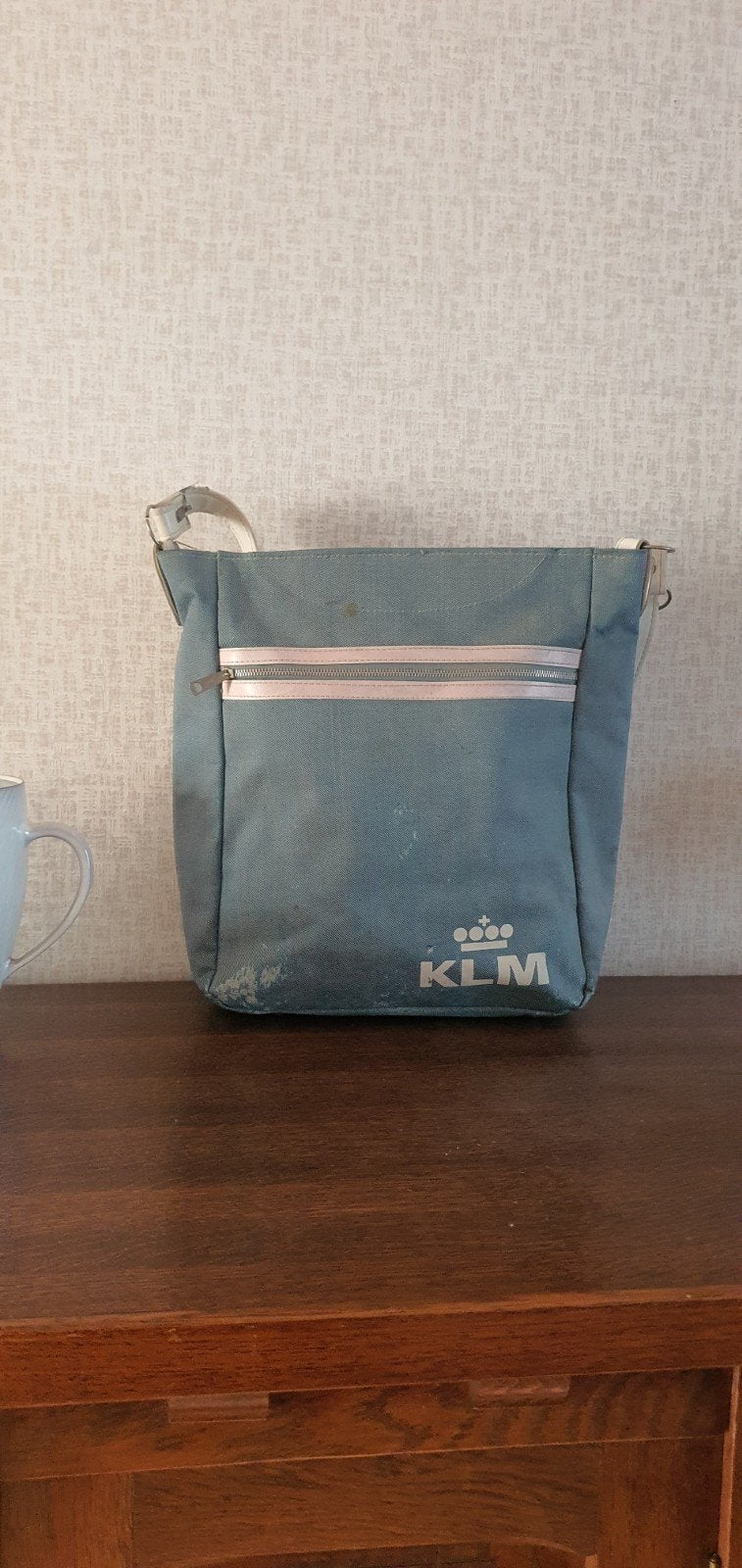 Unieke KLM canvas tas jaren '60 - retro, Ophalen of Verzenden, Gebruikt, Overige typen