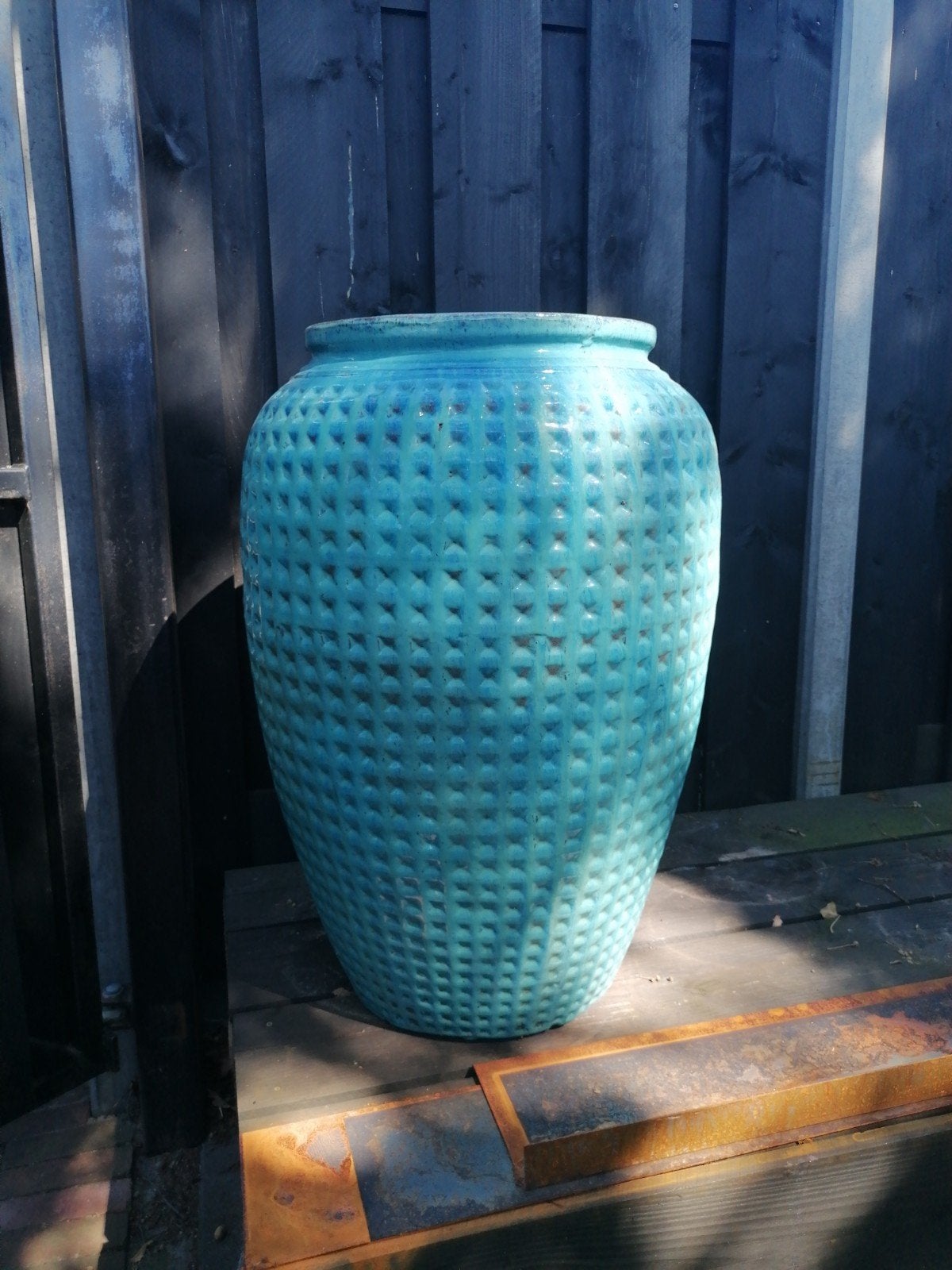 super mooie grote bloempot keramiek, 40 cm of meer, Rond, Nieuw, Ophalen of Verzenden
