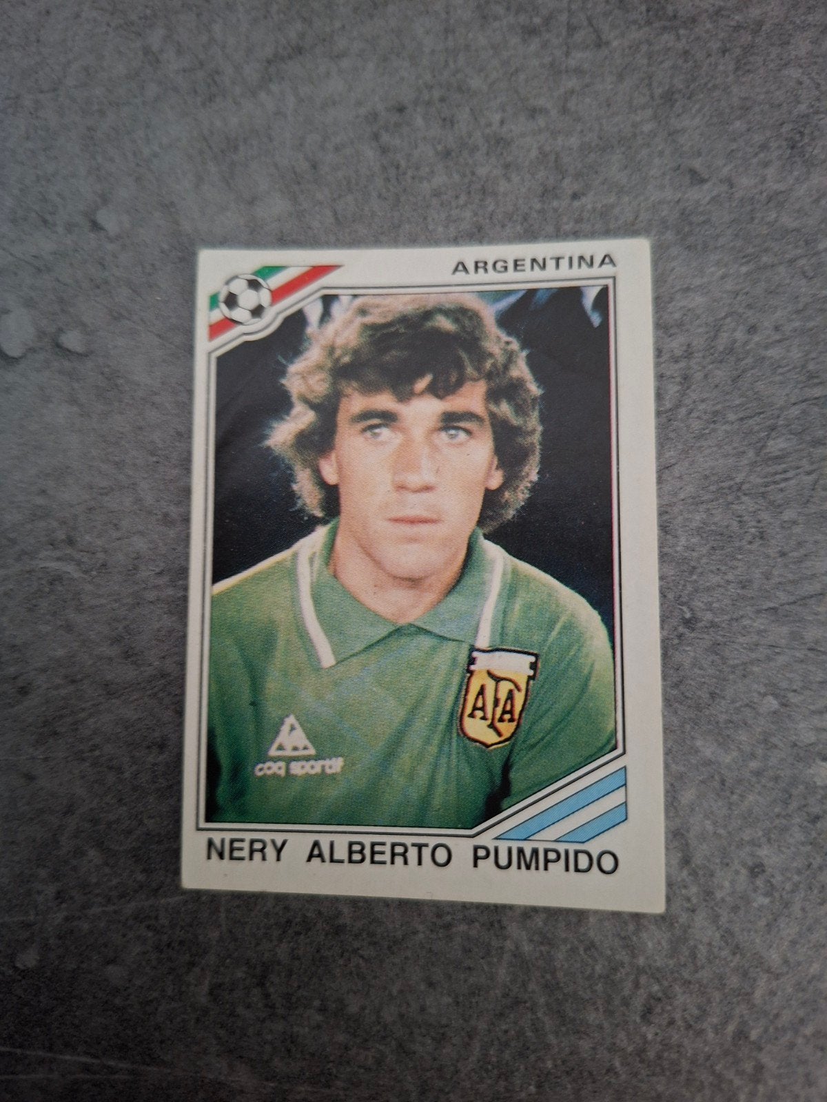 Panini sticker WK 86 Mexico. Nery Alberto Pumpido Argentinië, Verzenden, Zo goed als nieuw, Sticker