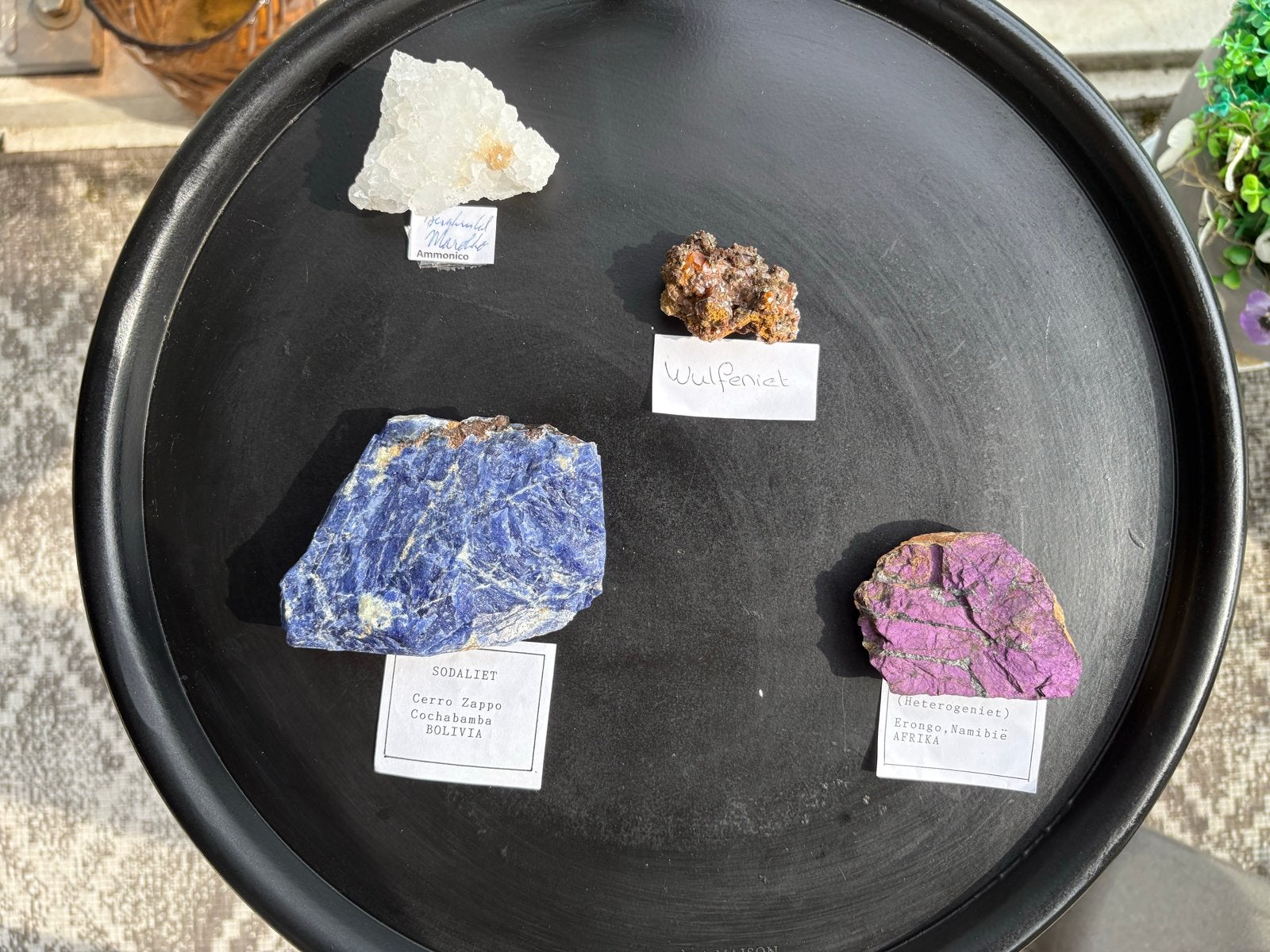 Diverse Mineralen Collectie: Sodalite, Wulfeniet, Heterogeni, Verzamelen, Ophalen of Verzenden, Mineraal