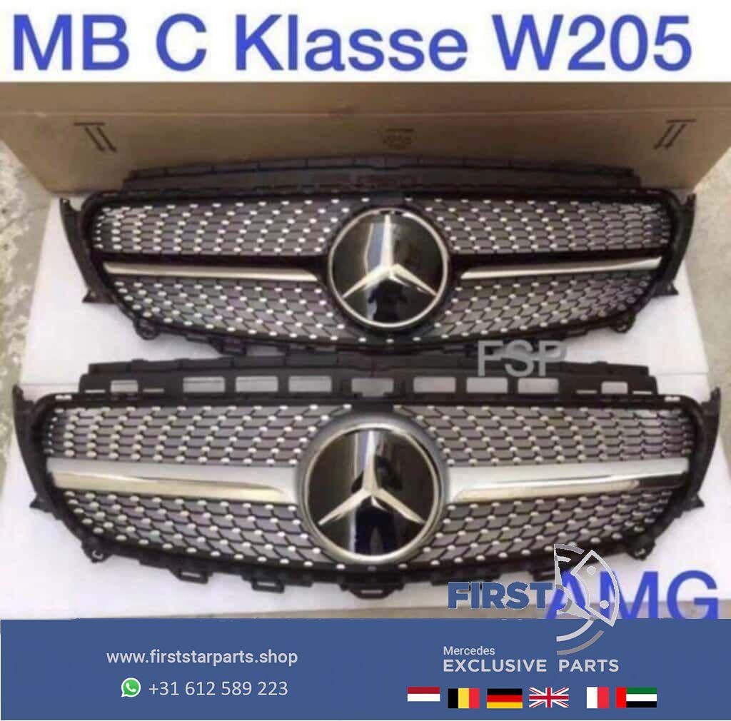 W205 diamant gril Mercedes C Klasse 2014-2019 C205 S205 diam, Gebruikt, -, Ophalen of Verzenden, -