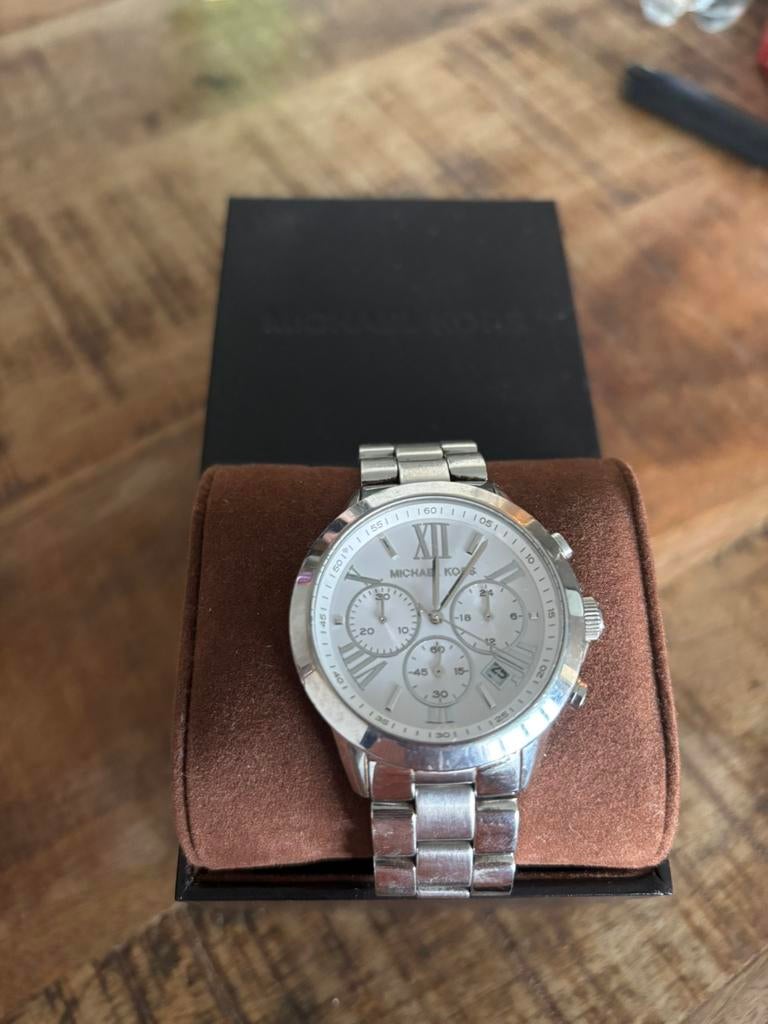 Michael kors horloge, Ophalen of Verzenden, Zo goed als nieuw, Staal, Overige merken