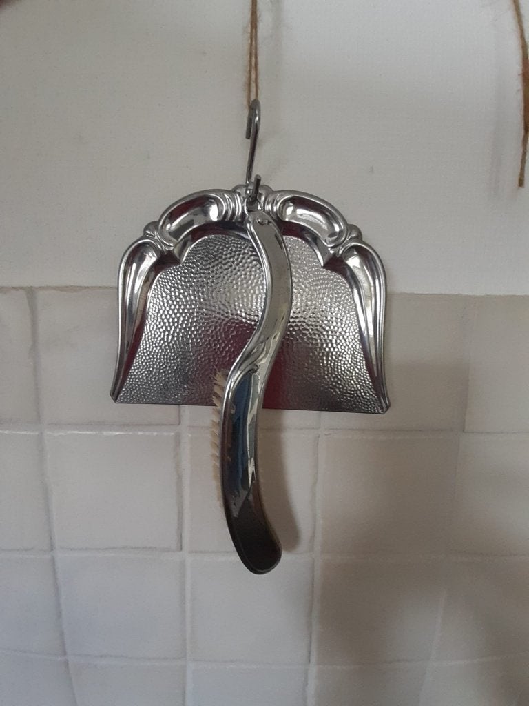Antieke stoffer en blik, Ophalen of Verzenden