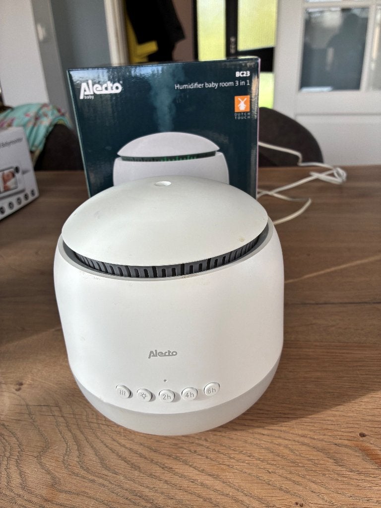 Alecto Baby BC23 luchtbevochtiger 3in1 + gratis thermometer, Ophalen of Verzenden, Zo goed als nieuw, Luchtbevochtiger