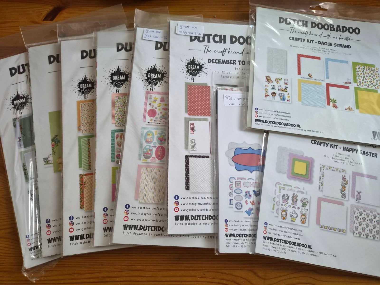Dutch Doobadoo pakketten, 9 stuks, Hobby en Vrije tijd, Ophalen of Verzenden, Nieuw, Overige thema's, Pons of Mal