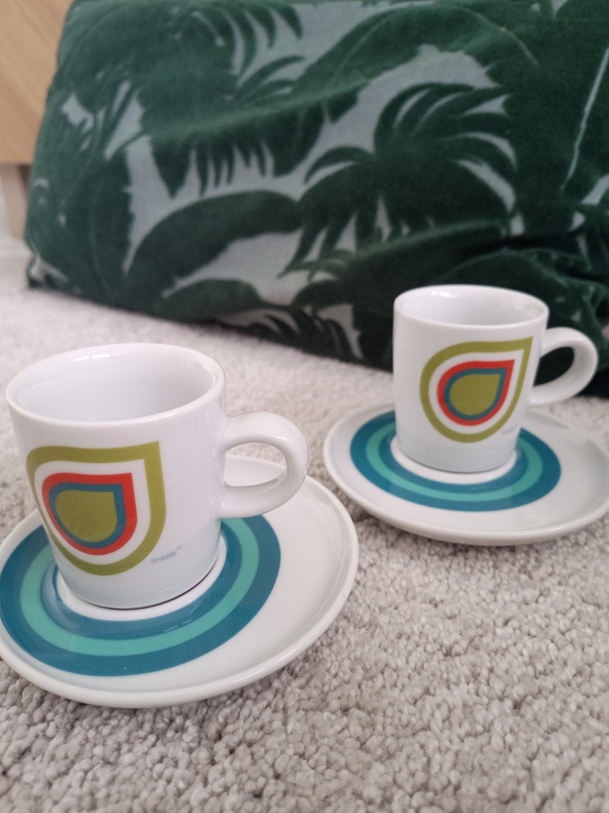 KAHLA Germany Espresso Kopjes met Schotels - Vintage Design, Overige merken, Verzenden, Vintage, Zo goed als nieuw