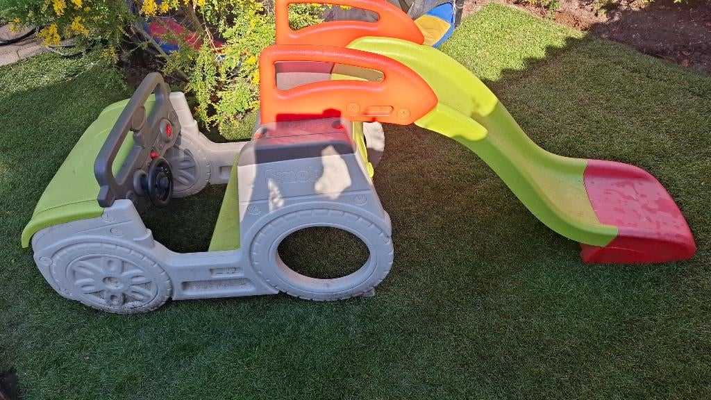 Smoby speel auto met glijbaan, Ophalen, Gebruikt, Glijbaan